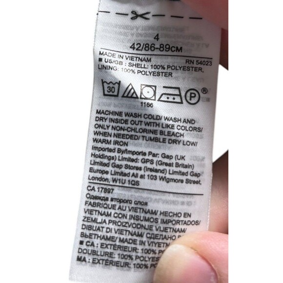 Banana Republic Dress Women's Size 4 Black Sleeveless Mini - Picture 6 of 6